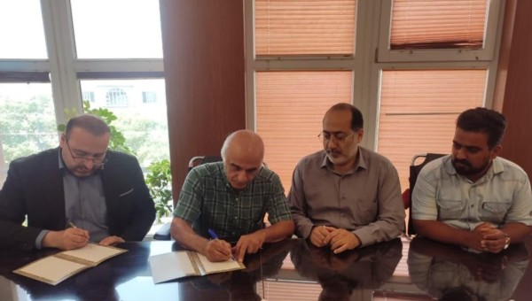امضا تفاهم نامه ساخت مدرسه 6 کلاسه زنده یاد سید نصراله افضلی در روستای زنگیان