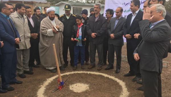 آغاز عملیات ساخت مدرسه 12 کلاسه خیری در شهرستان کوهبنان